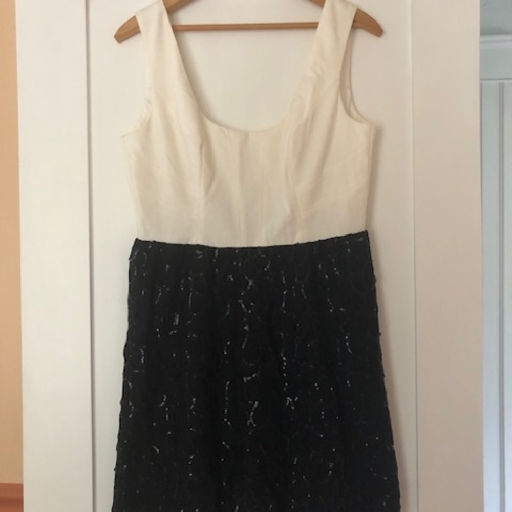 Ark & Co Black and White Fit and Flare Mini Dress